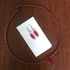 New handmade croaker and earrings set